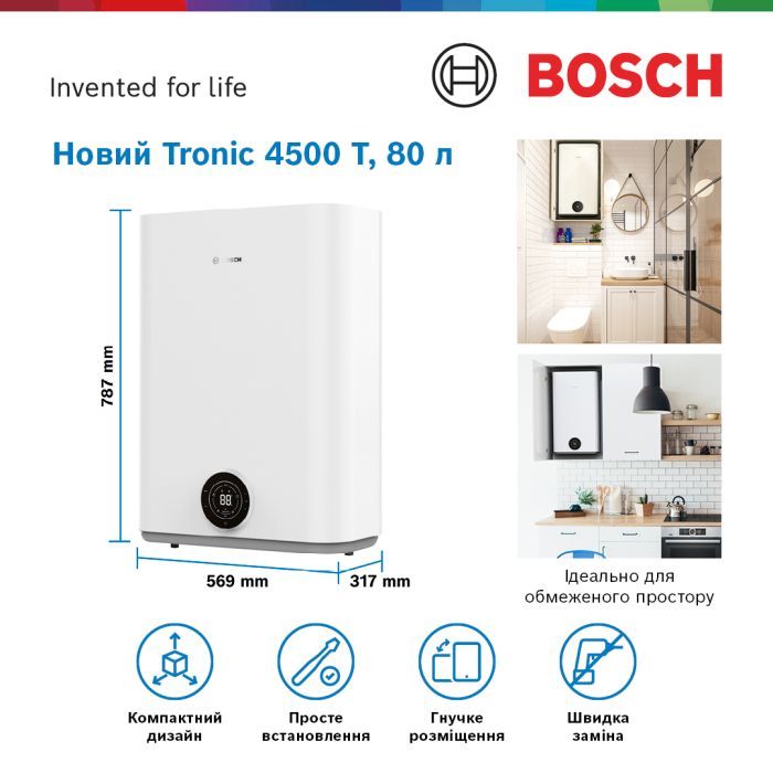 Бойлер Bosch Tronic 4500 T 80 EBP (7736507298) изображение 3