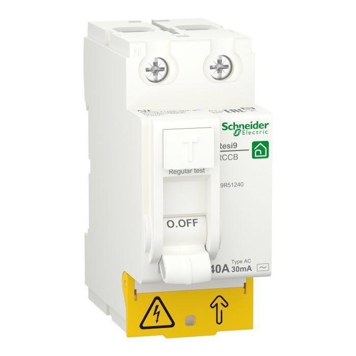 Дифференциальный автоматический выключатель Schneider Electric RESI9 2P 40A 30mA (R9R51240)