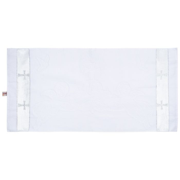 Крижма дитяча Pedaliza зі срібною тасьмою (880-white) зображення 3