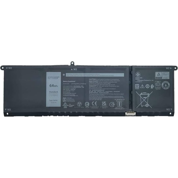 Аккумулятор для ноутбука Dell Vostro 5515 TN70C, 64Wh (4000mAh), 4cell, 15.2V, Li-ion (A71036)