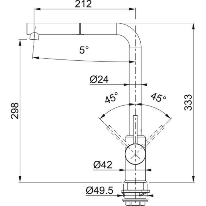 Смеситель Franke Lina L Pull Out (115.0668.383) изображение 2