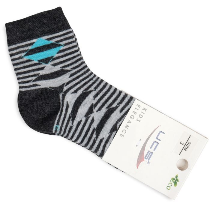 Шкарпетки дитячі UCS Socks у смужку (M0C0101-1223-3B-gray) зображення 2