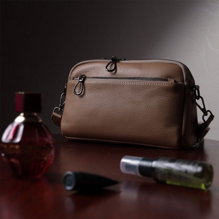 Сумка Vintage Женская из натуральной кожи Бежевая (22599) изображение 12