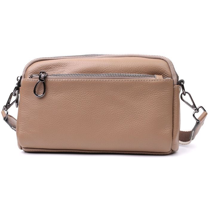 Сумка Vintage Женская из натуральной кожи Бежевая (22599) изображение 5