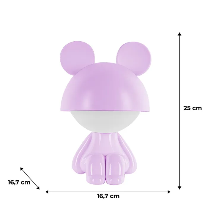 Нічник Kite Світильник LED з акумулятором Cute Mouse, персиковий (K25-316-2-4) зображення 6