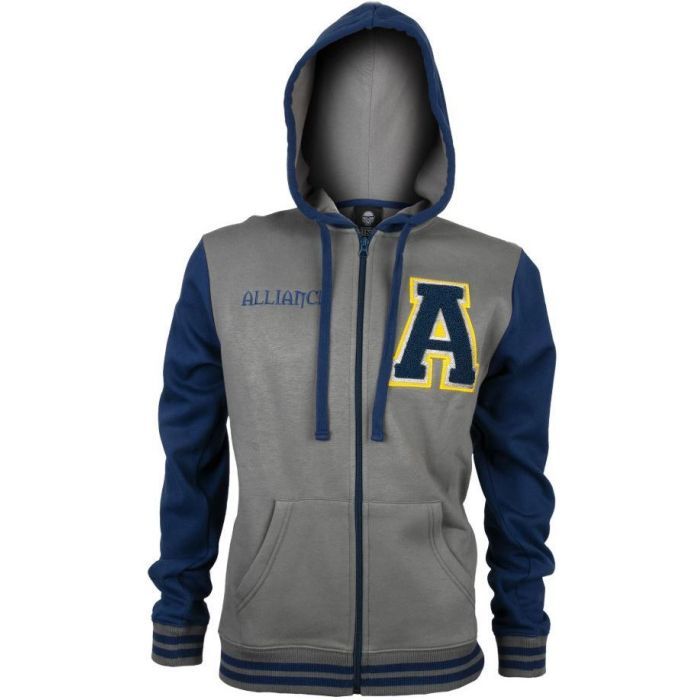Кофта Jinx World of Warcraft Alliance Varsity Hoodie Dark Grey/Navy L (JINX-10492 GRL)