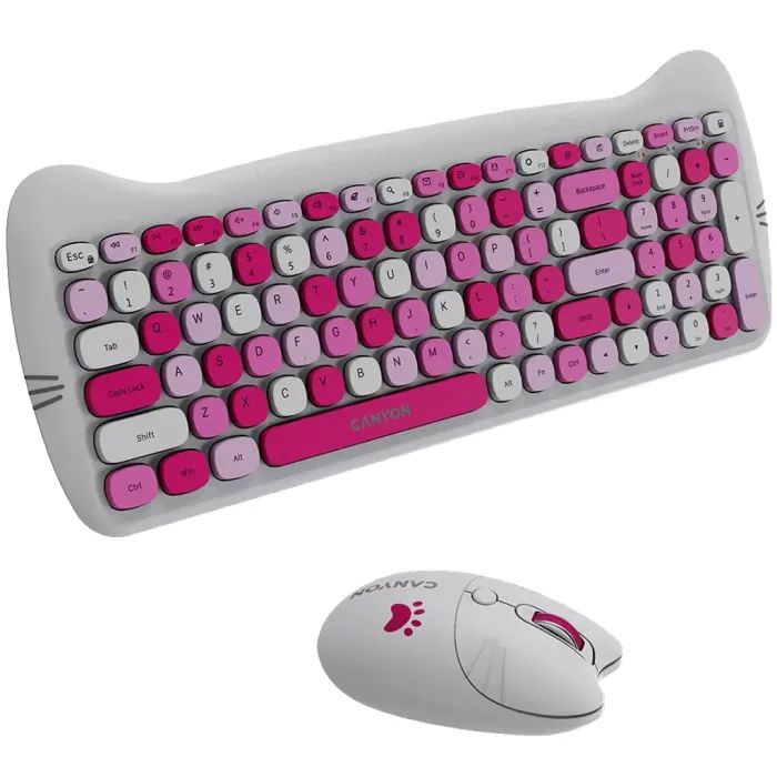 Комплект Canyon HSET-W6 Kitty Edition Wireless UA Violet (CNS-HSETW6VT) изображение 4