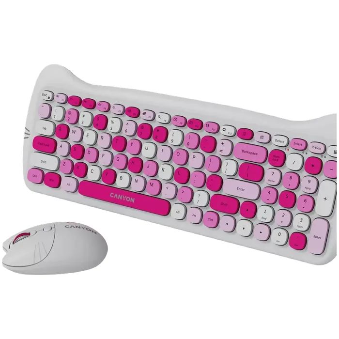 Комплект Canyon HSET-W6 Kitty Edition Wireless UA Violet (CNS-HSETW6VT) изображение 5