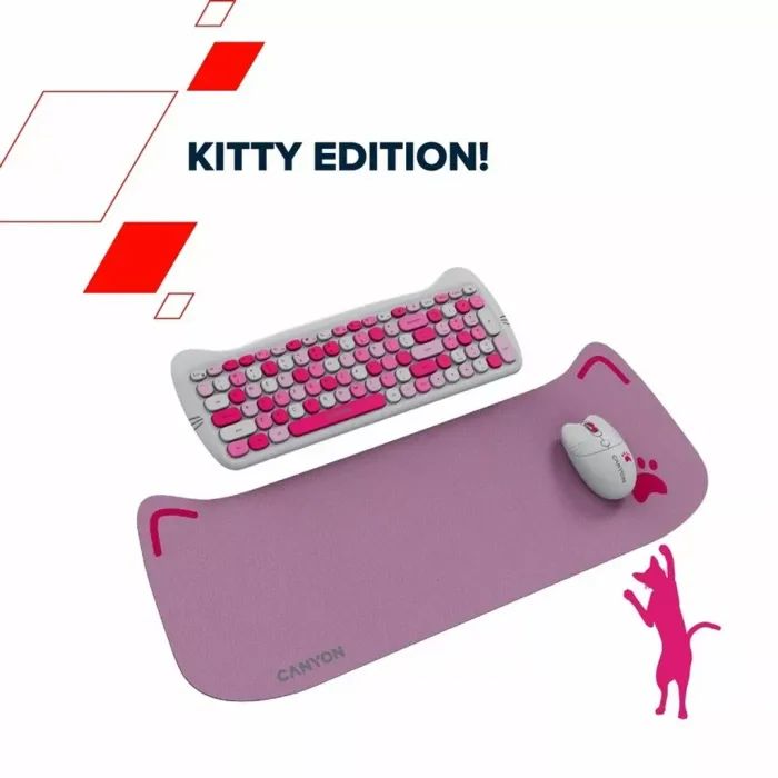 Комплект Canyon HSET-W6 Kitty Edition Wireless UA Violet (CNS-HSETW6VT) изображение 7