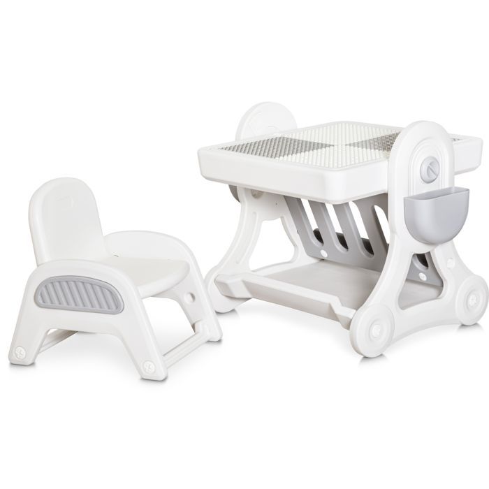 Дитячий стіл Mealux комплект Robin стіл + стілець (KD-F051 White / Grey)