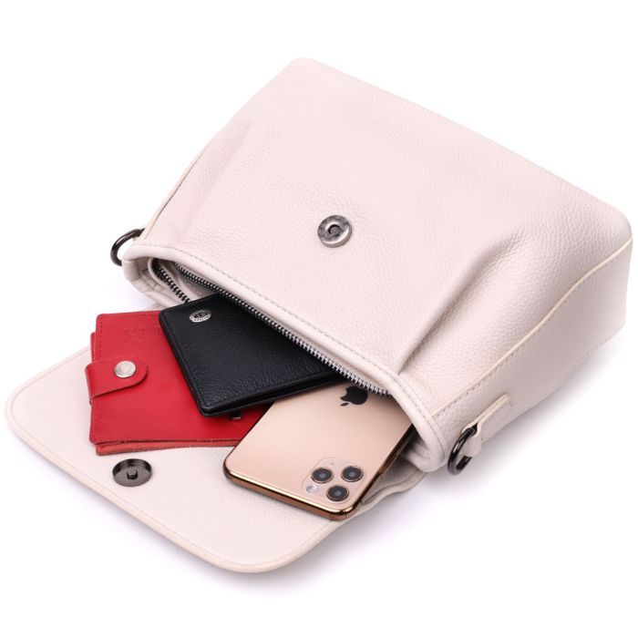 Сумка Vintage Из натуральной кожи Белая (22331) изображение 9