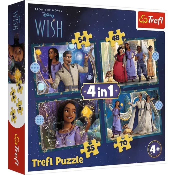 Пазл Trefl Wish Мечты сбываются 4 in 1 (35, 48, 54, 70) элемента (5900511346497)