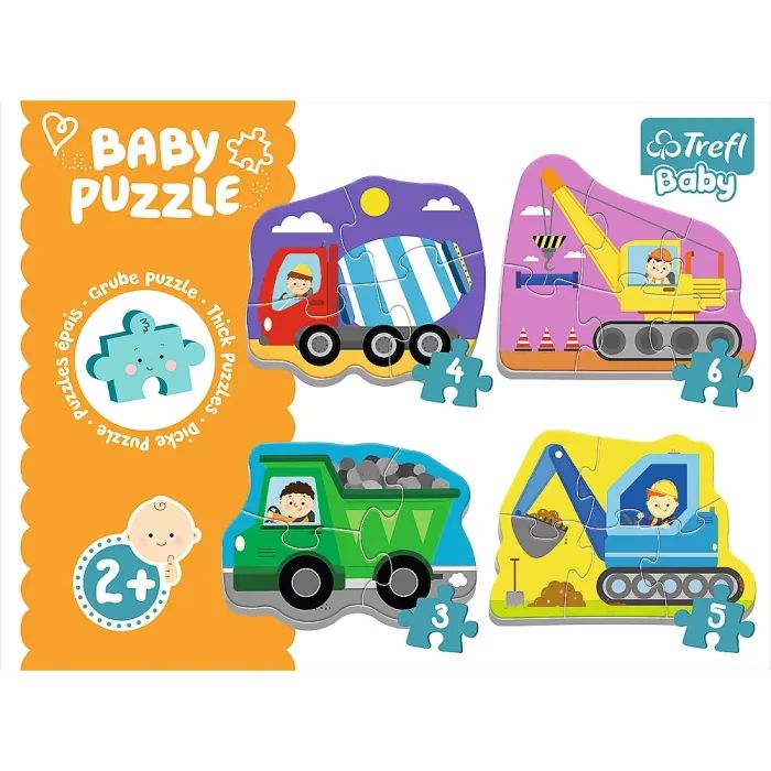Пазл Trefl Baby Classic Транспортные средства на строительной площадке (5900511360721) изображение 7
