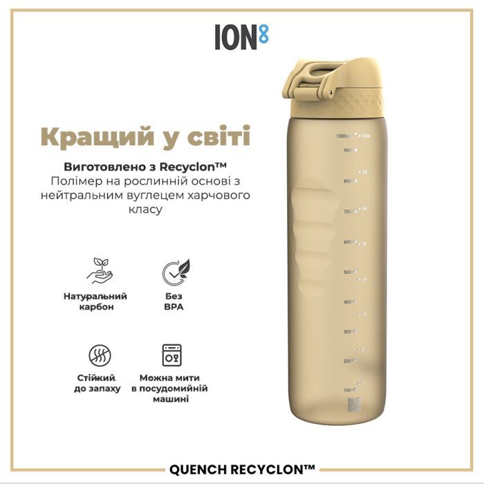 Пляшка для води ION8 OneTouch 1000 мл BPA Free, Rose Quartz (I8RF1000ROS) зображення 6