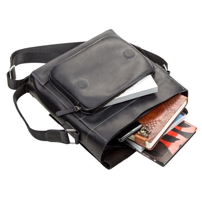 Сумка Shvigel Кожаная Черная (11112) изображение 5