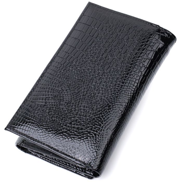 Кошелек ST Leather В три сложения из натуральной кожи Черный (22707) изображение 2