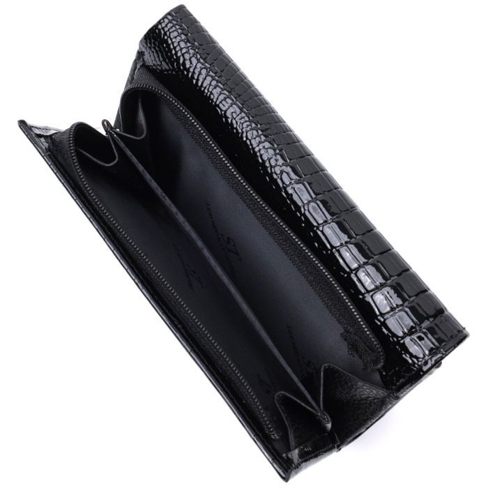 Кошелек ST Leather В три сложения из натуральной кожи Черный (22707) изображение 7