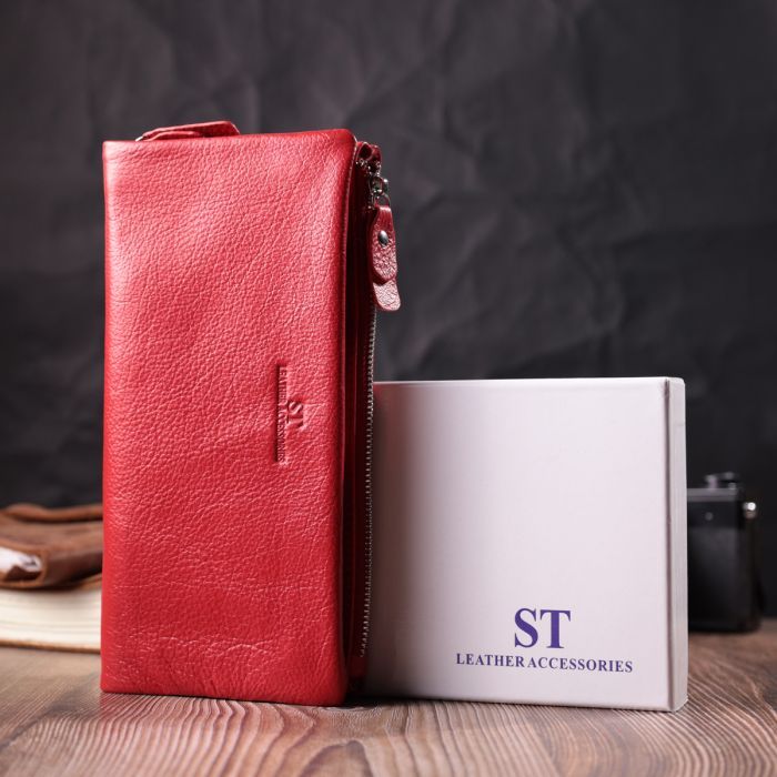 Кошелек ST Leather Из натуральной кожи Красный (22526) изображение 10