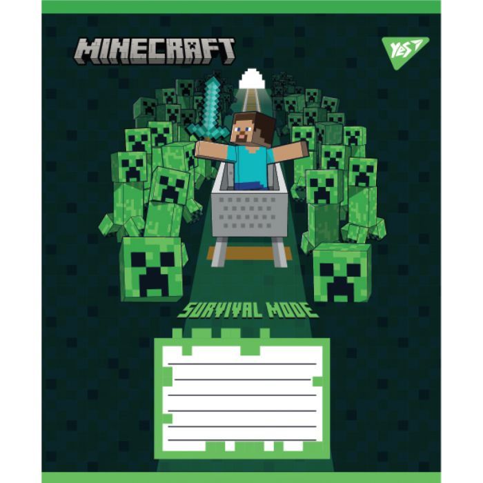 Зошит Yes Minecraft Walls А5 12 аркушів клітинка (767563) зображення 3