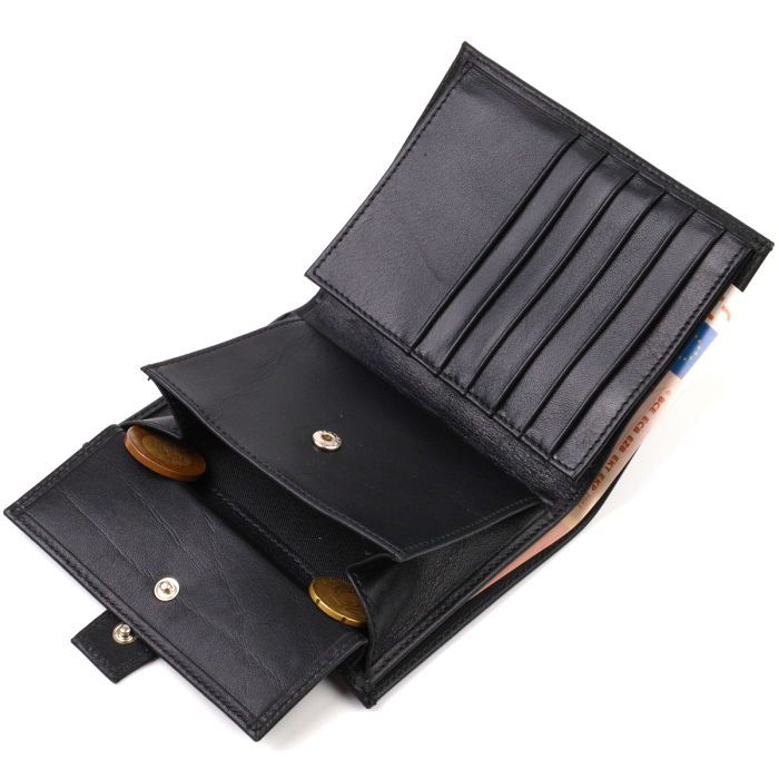 Портмоне Canpellini З натуральної шкіри Чорне (21857) зображення 8