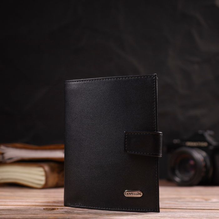 Портмоне Canpellini З натуральної шкіри Чорне (21857) зображення 9