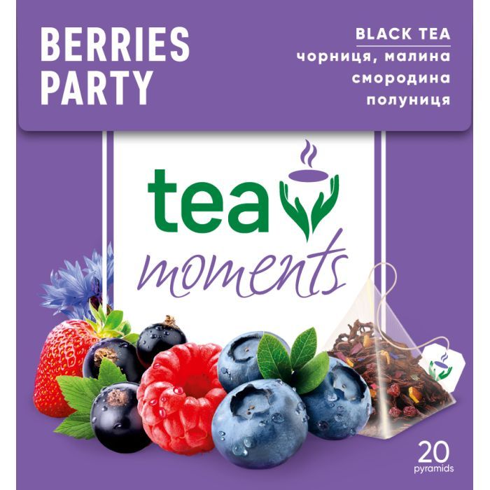 Чай Tea Moments Berries Party черный 20х1.8 г пирамидки (tm.00230)