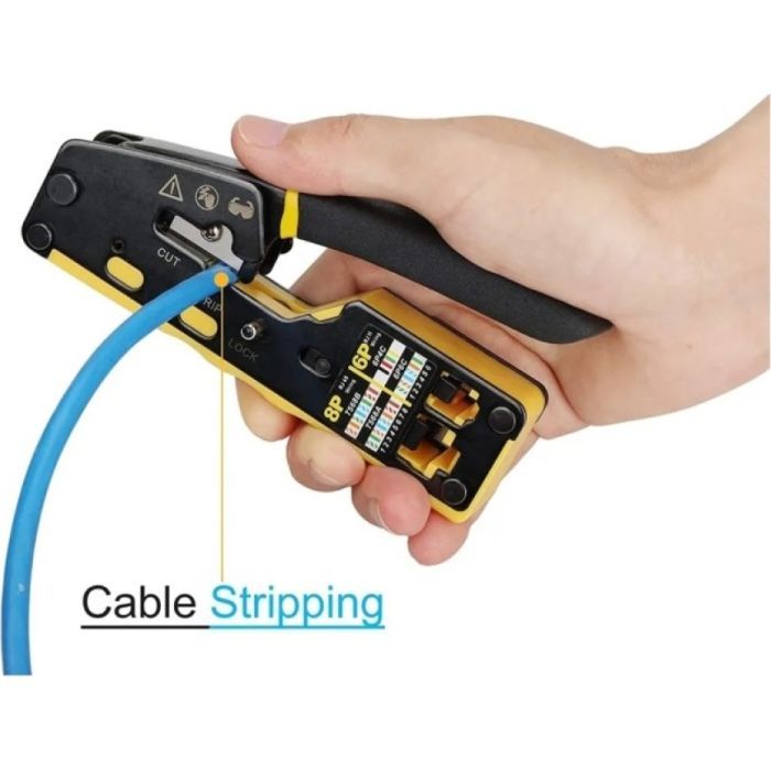 Інструмент Eserver RJ-45 (8P8C), RJ-12/11 (6P6C/6P4C), для прохідних конекторів (WT-4227B) зображення 8