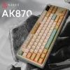 Клавиатура Ajazz AK870 Jasmine Switch Yellow RGB USB/Wireless/Bluetooth UA Brown (AK870-JS-YWG) изображение 12