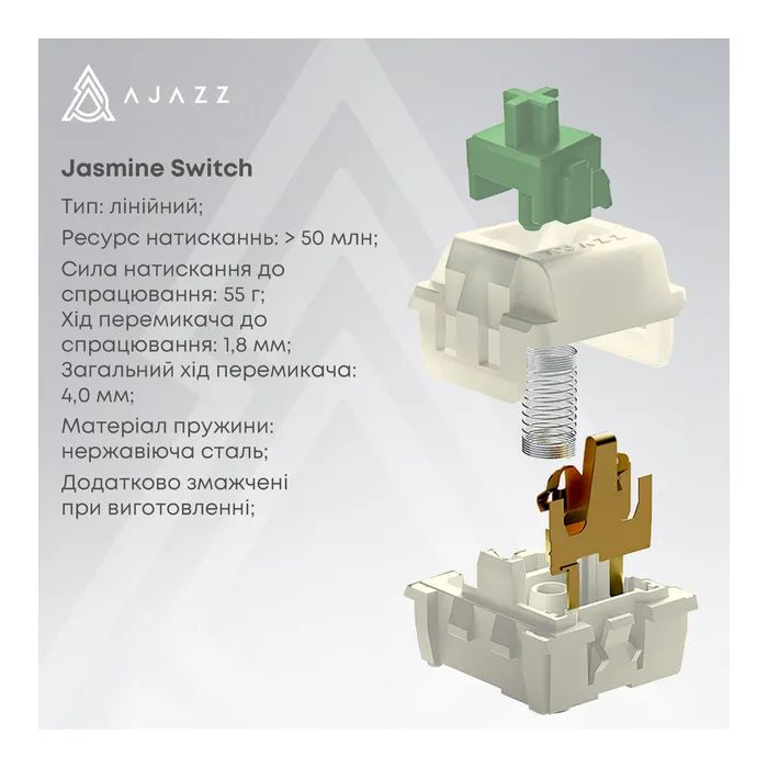 Клавиатура Ajazz AK870 Jasmine Switch Yellow RGB USB/Wireless/Bluetooth UA Brown (AK870-JS-YWG) изображение 8