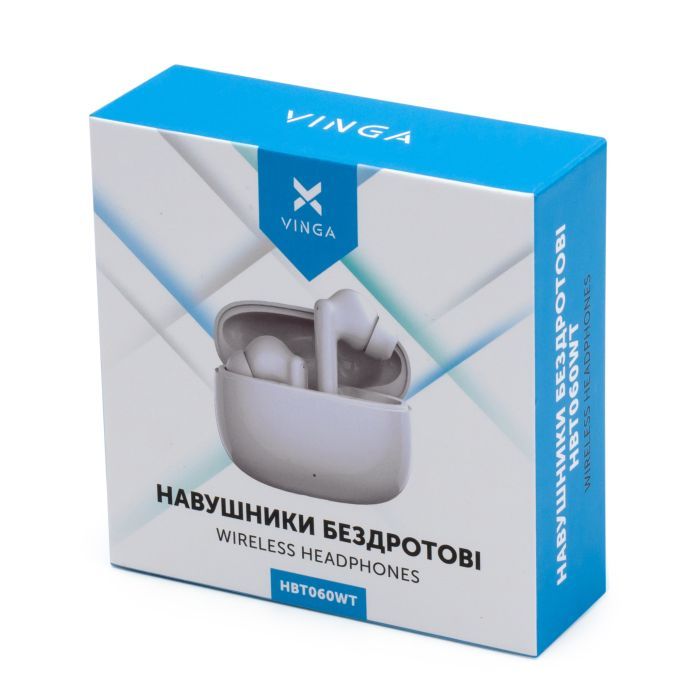 Навушники Vinga HBT060 Bluetooth White (HBT060WT) зображення 6