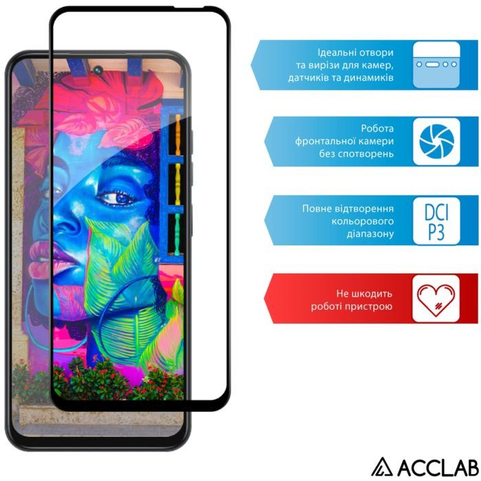 Скло захисне ACCLAB Full Glue Tecno Spark Go 1 Black (1283126607745) зображення 5