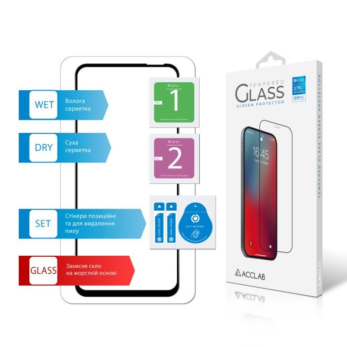 Скло захисне ACCLAB Full Glue Tecno Spark Go 1 Black (1283126607745) зображення 7