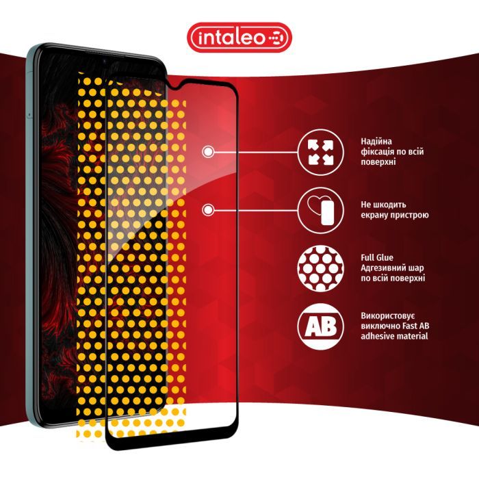 Скло захисне Intaleo Full Glue Nokia C32 Black (1283126582240) зображення 7