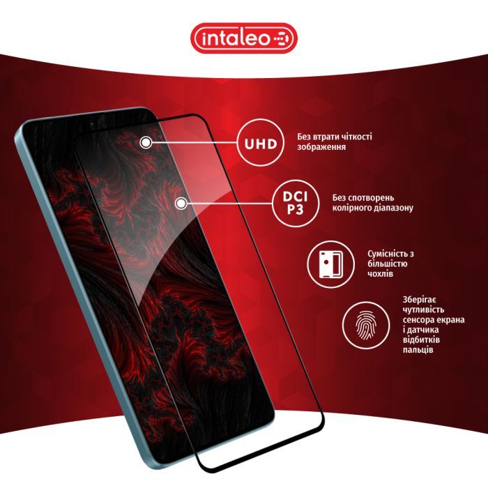 Стекло защитное Intaleo Full Glue Xiaomi Redmi Note 13 Pro Plus 5G Black (1283126583933) изображение 4