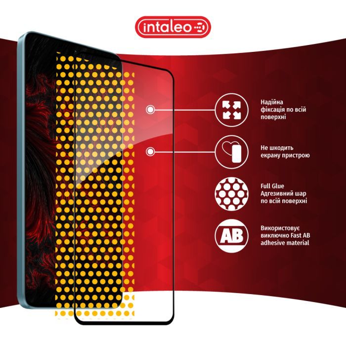 Стекло защитное Intaleo Full Glue Xiaomi Redmi Note 13 Pro Plus 5G Black (1283126583933) изображение 7
