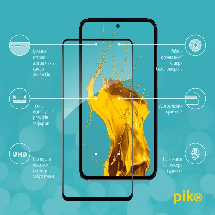 Стекло защитное Piko Full Glue Samsung M35 Black (1283126593871) изображение 2