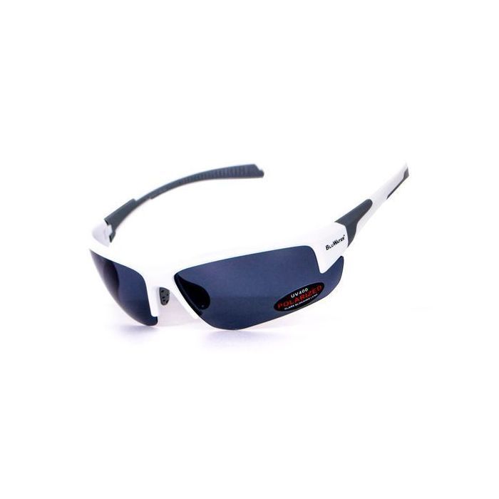 Сонцезахисні окуляри BluWater Samson-3 White Polarized Сірі в білій оправі (BW-SAM3W-GR2)