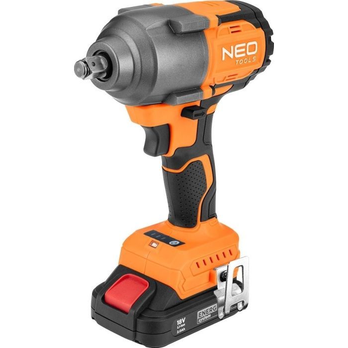 Гайковерт Neo Tools Energy+ 18V, безщітковий, 2400об/хв, 850Нм, 1/2", 3 швидкості, 1.8кг (без АКБ та ЗП) (04-608) зображення 6
