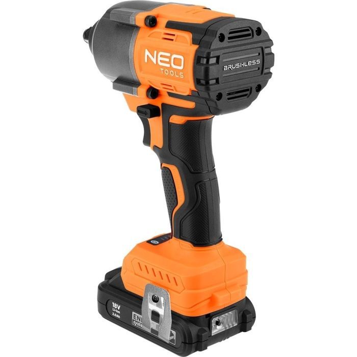 Гайковерт Neo Tools Energy+ 18V, безщітковий, 2400об/хв, 850Нм, 1/2", 3 швидкості, 1.8кг (без АКБ та ЗП) (04-608) зображення 7