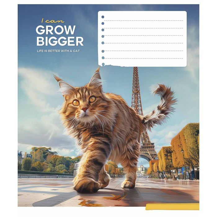 Тетрадь Школярик Gigantic cats 12 листов клетка (012-3451K)