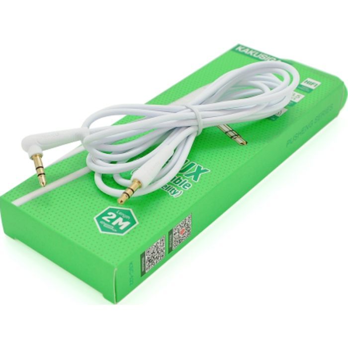 Кабель мультимедийный 3.5mm M to 3.5mm M 2.0m white iKAKU (YT-AUXGJ(M)/(M)-KSC-522-W)