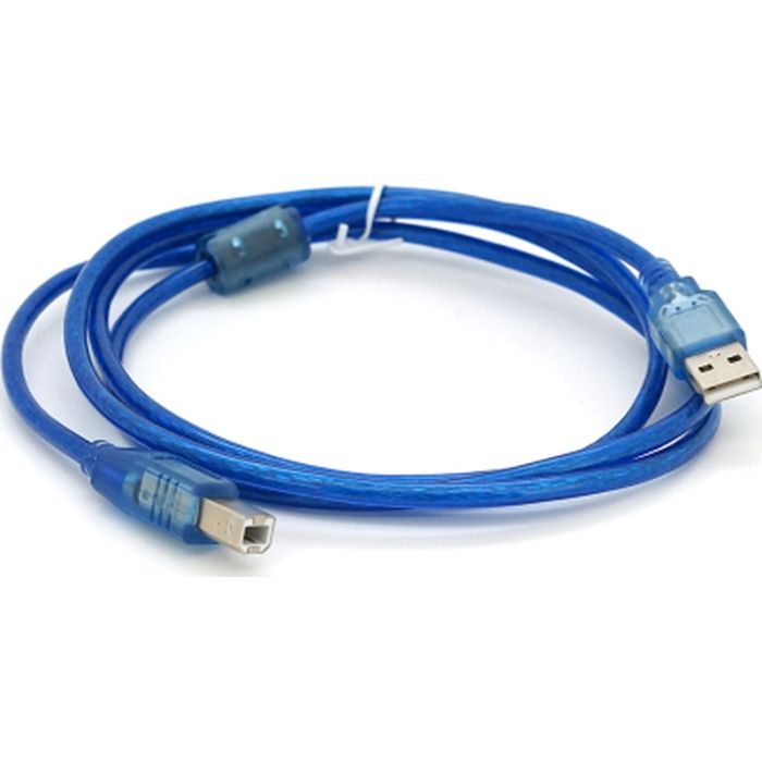 Кабель для принтера USB 2.0 AM/BM 1.5m ferrite blue Ritar (YT-AM/BM-1.5TBL) изображение 2