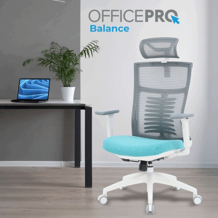 Офісне крісло OfficePro Balance OC550-W-DG-BL (OC550-W-DG-BL) зображення 3