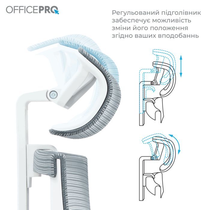 Офісне крісло OfficePro Balance OC550-W-DG-BL (OC550-W-DG-BL) зображення 6