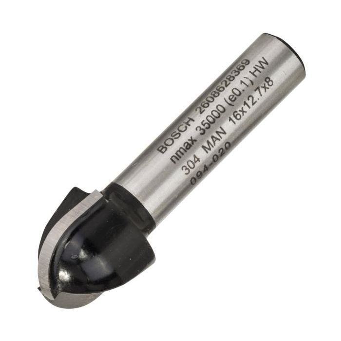 Фреза Bosch Professional галтельна, Std, S8, R6, D12, L9.2 (2.608.628.368)