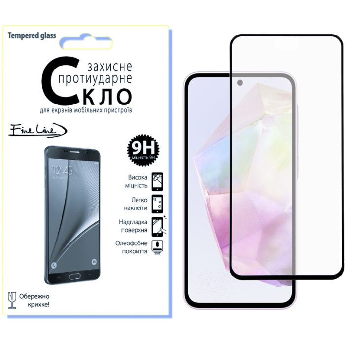 Скло захисне Fine Line Samsung Galaxy A35 Black (FL-TGFG-344) > ціни в Києві та Україні Скло захисне Fine Line Samsung Galaxy A35 Black (FL-TGFG-344)
