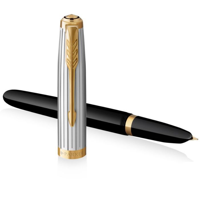 Ручка перьевая Parker PARKER 51 Premium Black GT  FP F (56 111) изображение 3