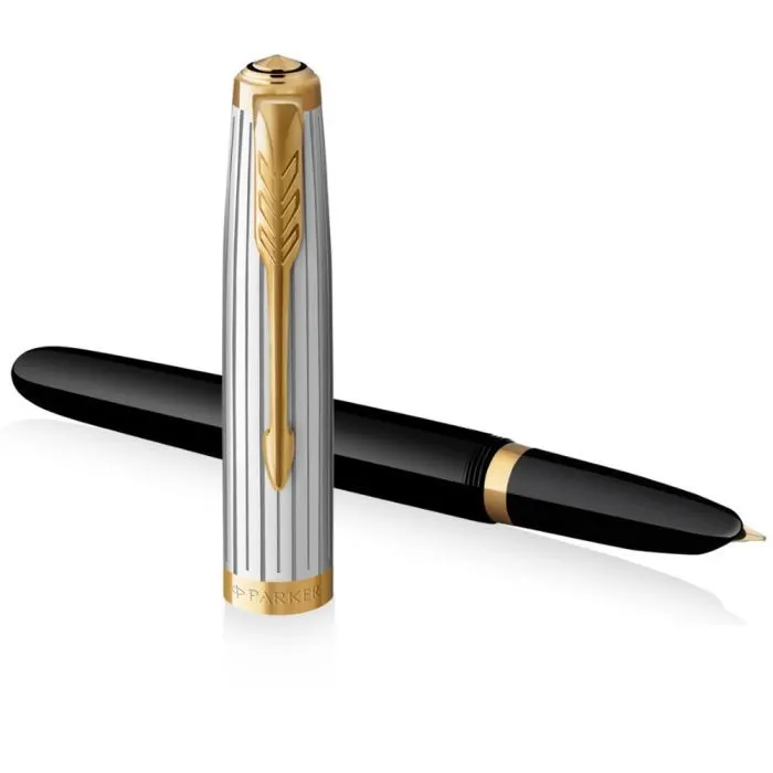 Ручка пір'яна Parker PARKER 51 Premium Black GT  FP F (56 111) зображення 3