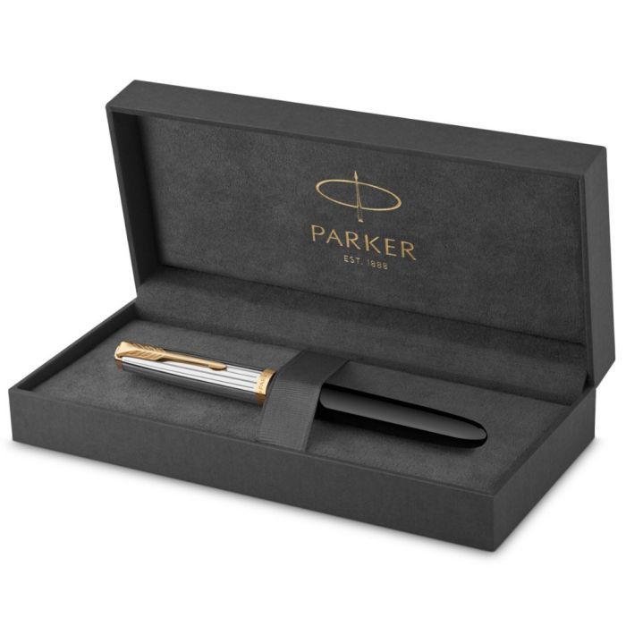 Ручка перьевая Parker PARKER 51 Premium Black GT  FP F (56 111) изображение 6