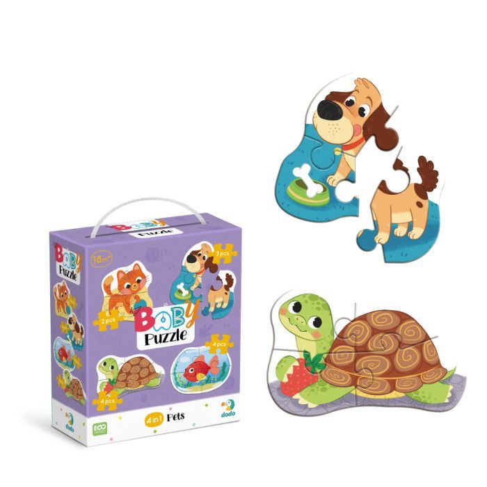 Пазл DoDo 4 в 1 Baby puzzle. Домашні тварини (300688) зображення 2
